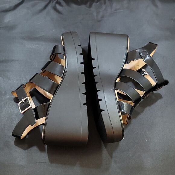 BRAND NEW SODA KARBIE-S WEDGE OPEN TOE MULTI-STRAP PLATFORM SANDALS - Picture 8 of 16